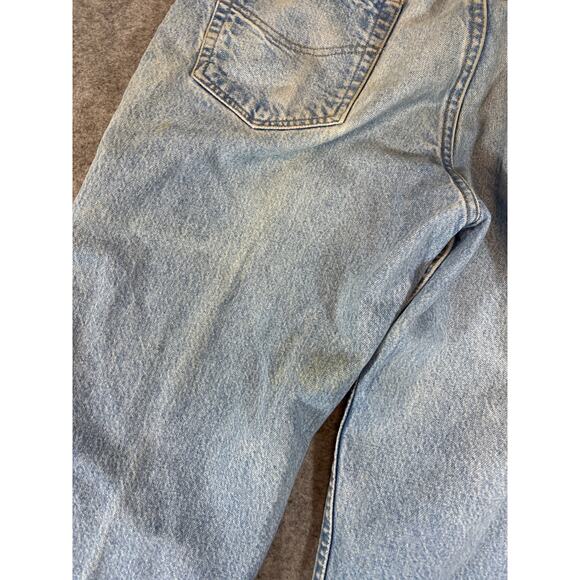 VINTAGE 90s Carhartt Jeans Mens 38x32 Blue Denim Straight Leg Grunge Workwear - Picture 5 of 6